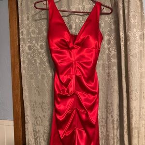 Gorgeous Red Silk LF dress
